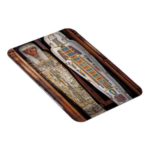 Ägyptischer Sarkophag, bedeckt mit Hieroglyphen (p Magnet (Rechte Seite)