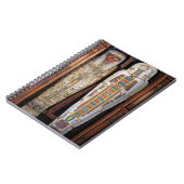 Ägyptischer Sarkophag bedeckt mit Hieroglyphen (p Notizblock (Linke Seite)