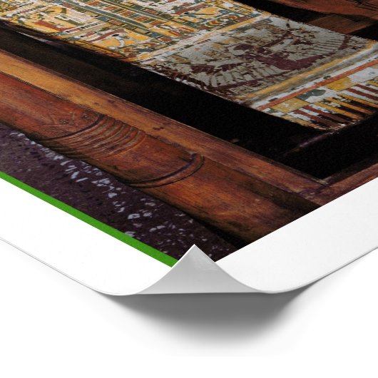 Ägyptischer Sarkophag, bedeckt mit Hieroglyphen (p Poster (Ecke)