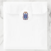 Ägyptischer Scarab Dung Dung Beetle Runder Aufkleber (Tasche)