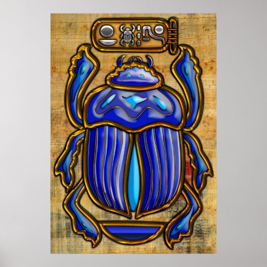 Ägyptischer Scarab Poster (Vorne)