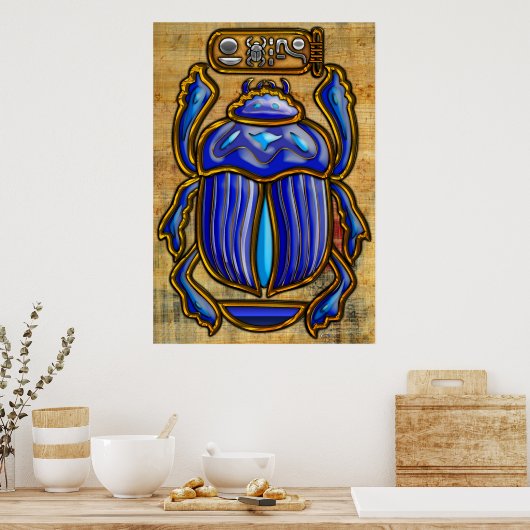 Ägyptischer Scarab Poster (Küche)