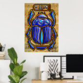 Ägyptischer Scarab Poster (Heimbüro)