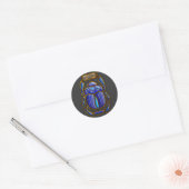 Ägyptischer Scarab Runder Aufkleber (Umschlag)