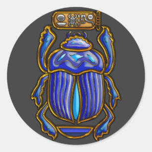 Ägyptischer Scarab Runder Aufkleber
