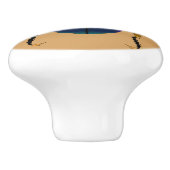 Ägyptischer Scarabäus-Käfer Keramikknauf (Seitenansicht)