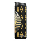 Ägyptischer Schwarz-Gold-Stil Thermosbecher (Nach rechts gedreht)