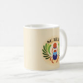 Ägyptischer Skarab-Käfer. Klassik des alten Ägypte Kaffeetasse (VorderseiteRechts)