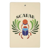 Ägyptischer Skarab-Käfer. Klassik des alten Ägypte Mini Klemmbrett (Rückseite)