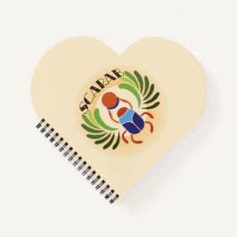 Ägyptischer Skarab-Käfer. Klassik des alten Ägypte Notizblock