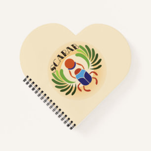 Ägyptischer Skarab-Käfer. Klassik des alten Ägypte Notizblock