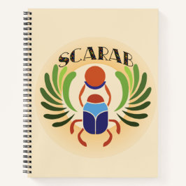 Ägyptischer Skarab-Käfer. Klassik des alten Ägypte Notizblock