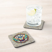Ägyptischer Skarab-Käfer - Mosaikkunst Getränkeuntersetzer (Rechte Seite)
