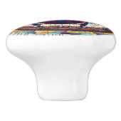 Ägyptischer Skarab-Käfer - Mosaikkunst Keramikknauf (Seitenansicht)