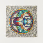 Ägyptischer Skarab-Käfer - Mosaikkunst Wandteppich (Vorderseite (Horizontal))