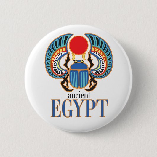 ägyptischer Skarabäenkäfer Altes Ägypten Button (Vorderseite)