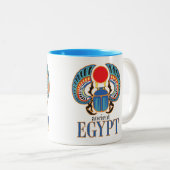 ägyptischer Skarabäenkäfer Altes Ägypten Zweifarbige Tasse (VorderseiteRechts)