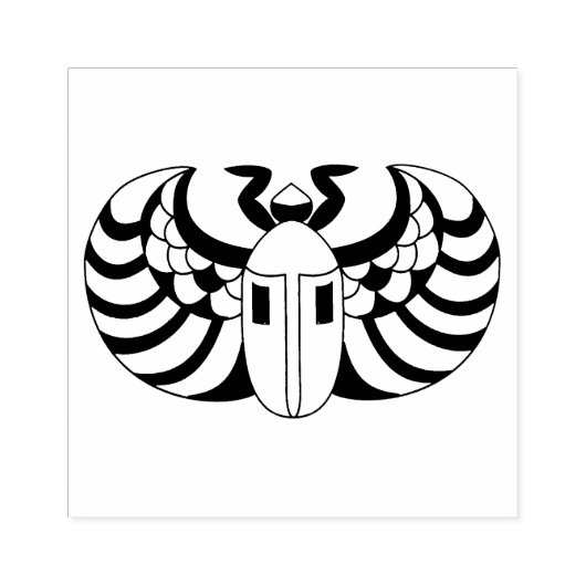 Ägyptischer Skarabäenkäfer mit Abstrakten Markieru Gummistempel (Prägung)