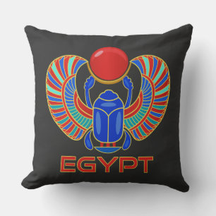 Ägyptischer Skarabäus mit dem Wort Ägypten Kissen