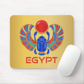 Ägyptischer Skarabäus mit dem Wort Ägypten Mousepad (Mit Mouse)