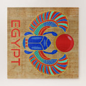 Ägyptischer Skarabäus mit dem Wort Ägypten Puzzle (Horizontal)