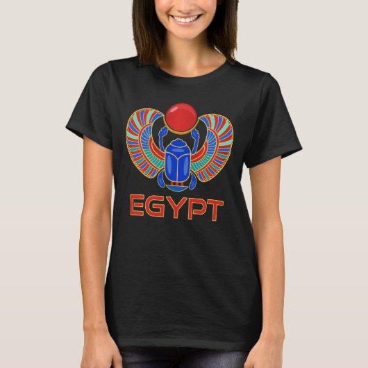 Ägyptischer Skarabäus mit dem Wort Ägypten T - Shi T-Shirt (Vorderseite)