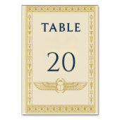 Ägyptischer Skarabäus und Goldgrenze - bearbeitbar Tischnummer (Vorderseite)