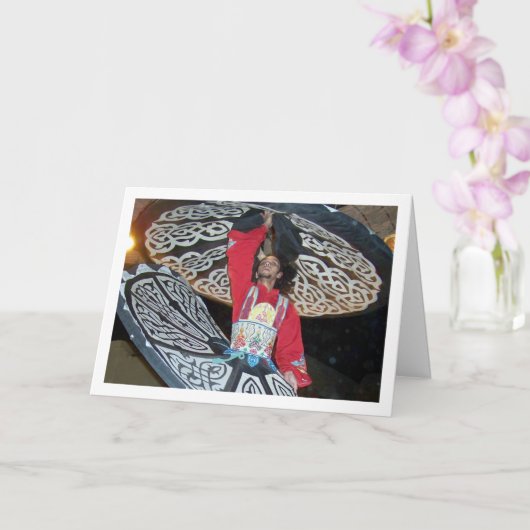 Ägyptischer Tanoura-Tänzer Karte (Orchidee)