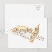 Ägyptischer Tempel 2 Postkarte (Vorne/Hinten)