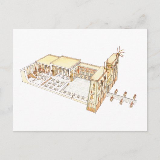 Ägyptischer Tempel 2 Postkarte (Vorderseite)