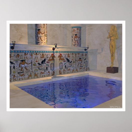 Ägyptischer Tempel 4 Poster (Vorne)