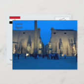 Ägyptischer Tempel des Eintritts von Luxor in der Postkarte (Vorne/Hinten)