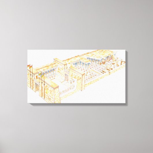 Ägyptischer Tempel Leinwanddruck (Vorderseite)