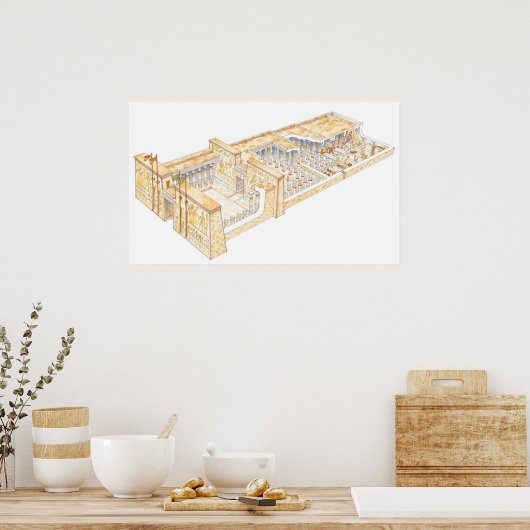 Ägyptischer Tempel Poster (Küche)