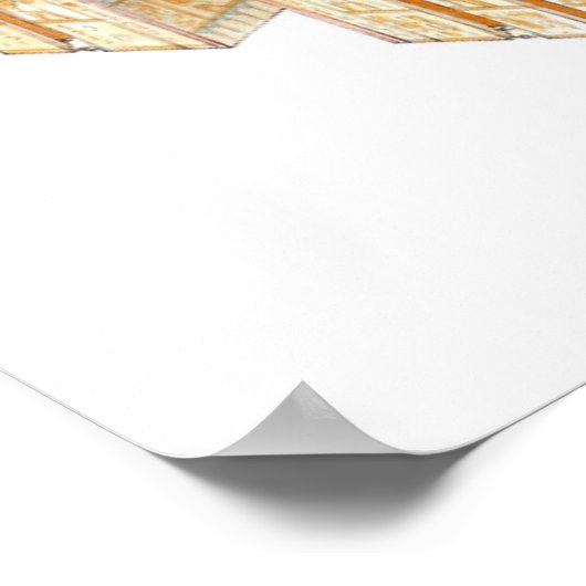 Ägyptischer Tempel Poster (Ecke)