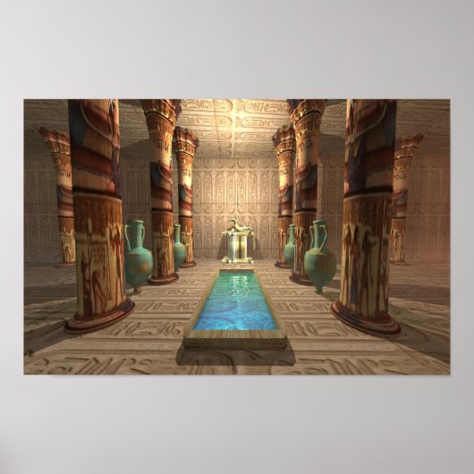 Ägyptischer Tempel Poster (Vorne)