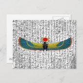 Ägyptischer Winged Scarab Postkarte (Vorne/Hinten)