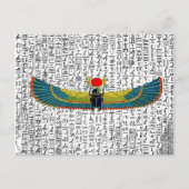 Ägyptischer Winged Scarab Postkarte (Vorderseite)