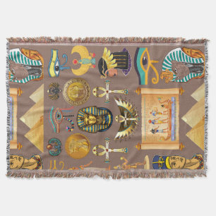 Ägyptisches altes Hieroglyphenmuster-Symbol Decke