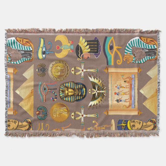 Ägyptisches altes Hieroglyphenmuster-Symbol Decke (Vorderseite)