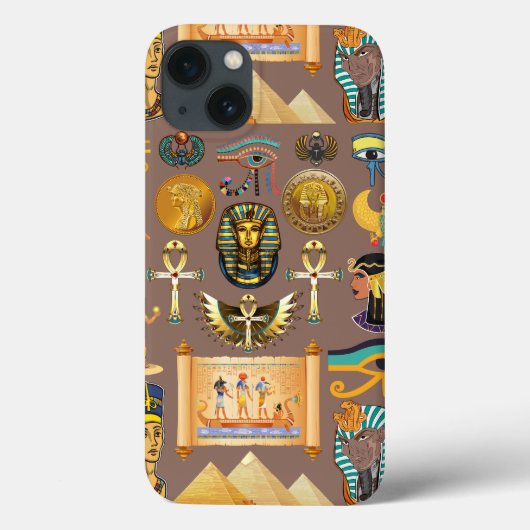Ägyptisches altes Hieroglyphisches Muster Case-Mate iPhone Hülle (Rückseite)