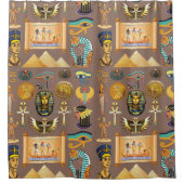 Ägyptisches altes Hieroglyphisches Muster Duschvorhang (Vorderseite)