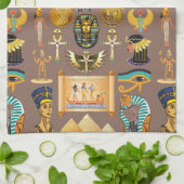 Ägyptisches altes Hieroglyphisches Muster Geschirrtuch (Gefaltet)