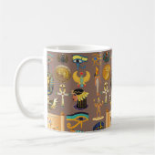 Ägyptisches altes Hieroglyphisches Muster Kaffeetasse (Links)