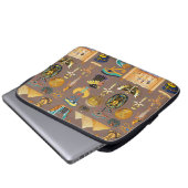Ägyptisches altes Hieroglyphisches Muster Laptopschutzhülle (Vorne Knopf)