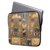 Ägyptisches altes Hieroglyphisches Muster Laptopschutzhülle (Vorderseite Links)