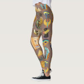 Ägyptisches altes Hieroglyphisches Muster Leggings (Links)