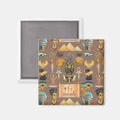 Ägyptisches altes Hieroglyphisches Muster Magnet (Vorderseite/Rückseite)
