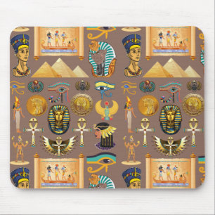 Ägyptisches altes Hieroglyphisches Muster Mousepad