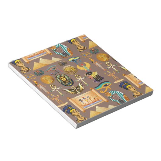 Ägyptisches altes Hieroglyphisches Muster Notizblock (angewinkelt)